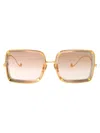 Anna-karin Karlsson White Moon Square Acetate Sunglasses In Brown