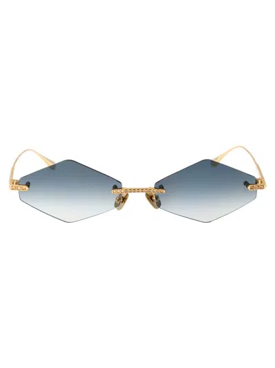 Anna-karin Karlsson Anna Karin Karlsson Classy Sunglasses Crystal Nest Triangle 01 In Gold Grey
