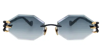 Anna-karin Karlsson The Claw & The Nest - Octagonal 2.0 - Black Grey Sunglasses In Blue