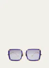 Anna-karin Karlsson White Moon Mixed-media Square Sunglasses In Purple