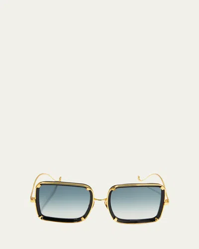 ANNA-KARIN KARLSSON WHITE MOON SQUARE ACETATE SUNGLASSES