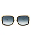 Anna-karin Karlsson White Moon Square Acetate Sunglasses In Black