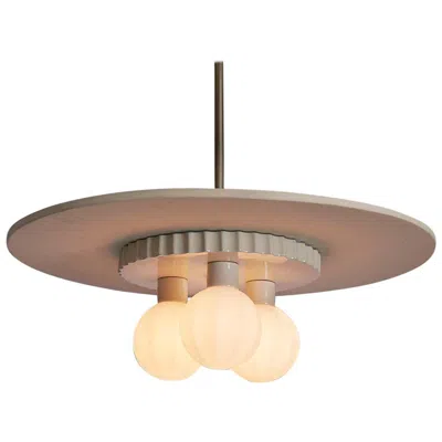Pre-owned Anna Karlin Ceramic Pendant, Trio In Brown