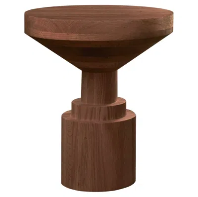 Pre-owned Anna Karlin Chess Piece Bedside Side Table In Brown