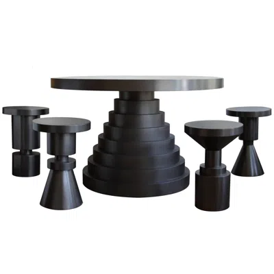 Pre-owned Anna Karlin Layered Dining Table In Black