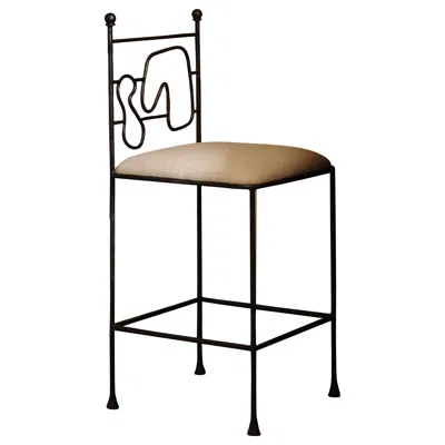 Pre-owned Anna Karlin Wrought Iron Counter Stool, A In Black