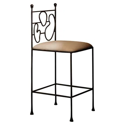 Pre-owned Anna Karlin Wrought Iron Counter Stool, B In Black