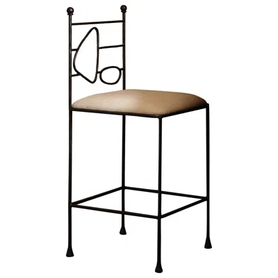 Pre-owned Anna Karlin Wrought Iron Counter Stool, D In Black