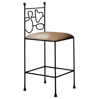 Pre-owned Anna Karlin Wrought Iron Counter Stool, F In Black