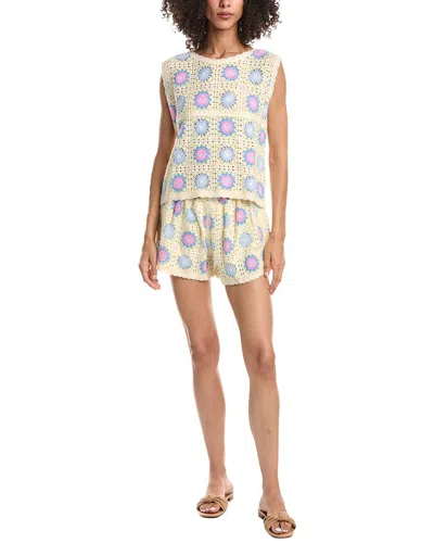Anna Kay 2pc Fleur Top & Short Set In Yellow