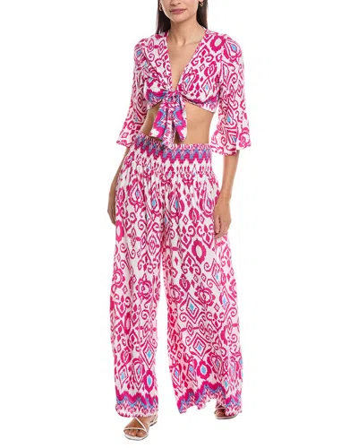 Anna Kay 2pc Honolulu Top & Pant Set In Pink