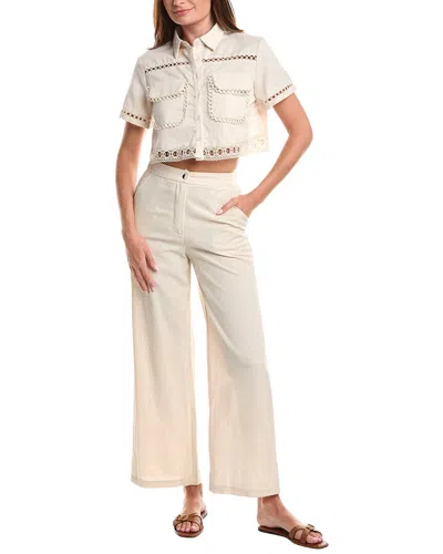 Anna Kay 2pc Kanoa Top & Pant Set In White