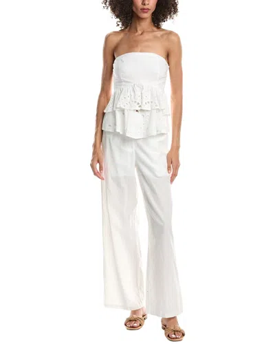 Anna Kay 2pc Lace Top & Pant Set In White