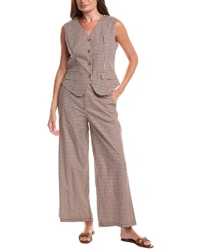 Anna Kay 2pc Mandarine Top & Pant Set In Brown