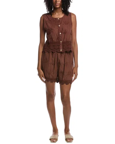 Anna Kay 2pc Miranda Short Set In Brown