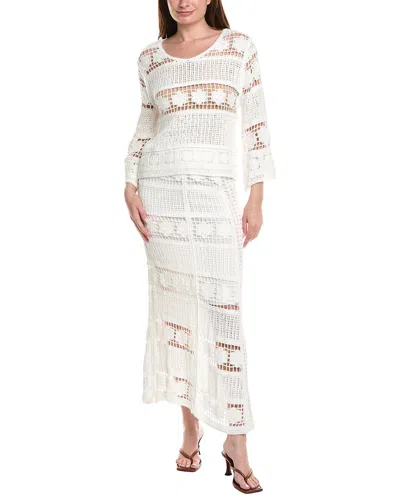 Anna Kay 2pc Olivia Lace Top & Maxi Skirt Set In White