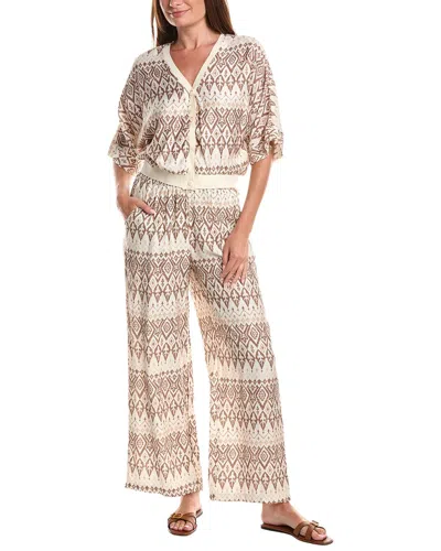 Anna Kay 2pc Suzzane Lace Top & Pant Set In Multi