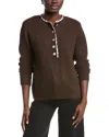 Anna Kay Albertena Knit Cashmere-blend Cardigan In Brown