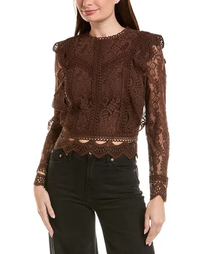Anna Kay Amelys Lace Blouse In Brown