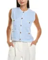 Anna Kay Anabella Cashmere-blend Vest In Blue