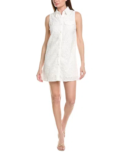 Anna Kay Aqua Lace Mini Dress In White