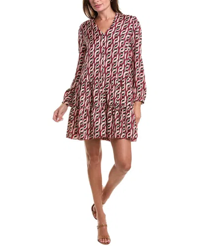 Anna Kay Becky Silk-blend Shift Dress In Red