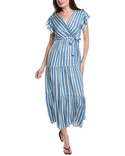 Anna Kay Bliss Pipillion Midi Dress In Blue