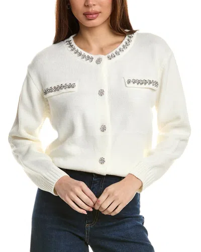Anna Kay Bridget Cashmere-blend Cardigan In White