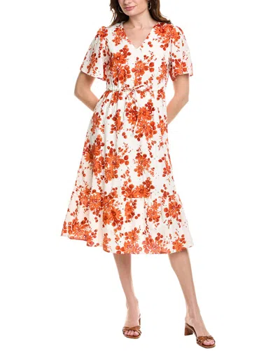 Anna Kay Brooke Midi Dress In Orange