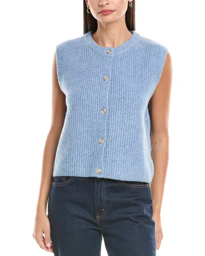 Anna Kay Cashmere-blend Sweater Vest In Blue