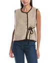 Anna Kay Cashmere-blend Sweater Vest In Brown