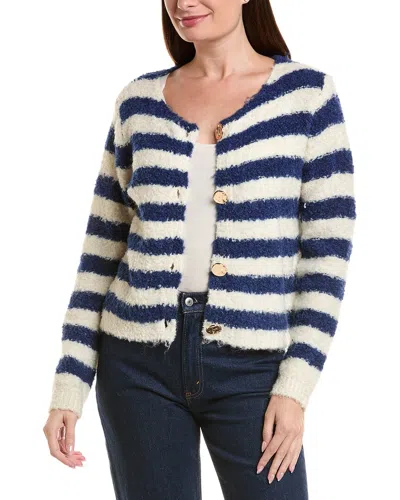 Anna Kay Costello Dots Cashmere-blend Cardigan In Blue