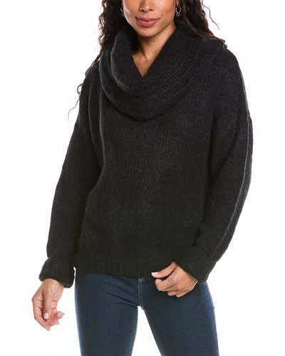 Anna Kay Cowl Wool-blend Sweater In Black
