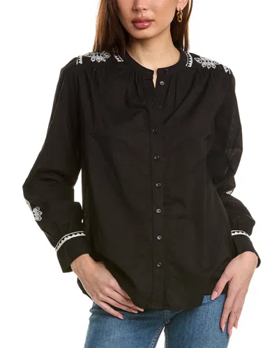 Anna Kay Dansha Cashmere-blend Blouse In Black