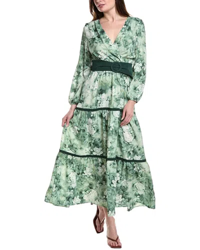 Anna Kay De La Fluer Midi Dress In Green