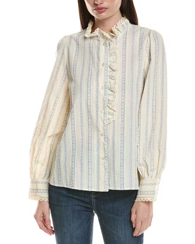 Anna Kay Donika Ruffled Blouse In Neutral