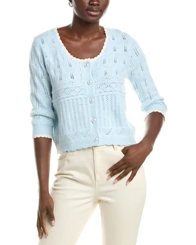 Anna Kay Elieza Cashmere-blend Cardigan In Blue