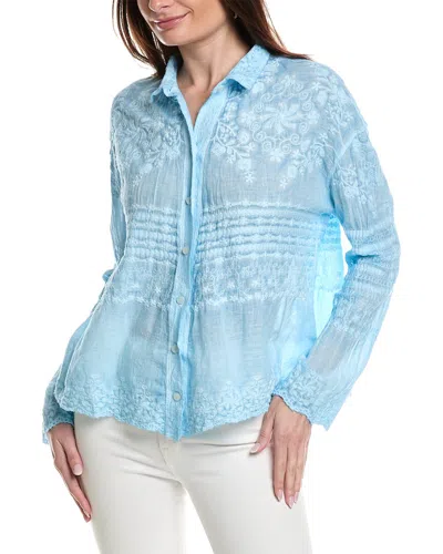 Anna Kay Embroidered Shirt In Blue