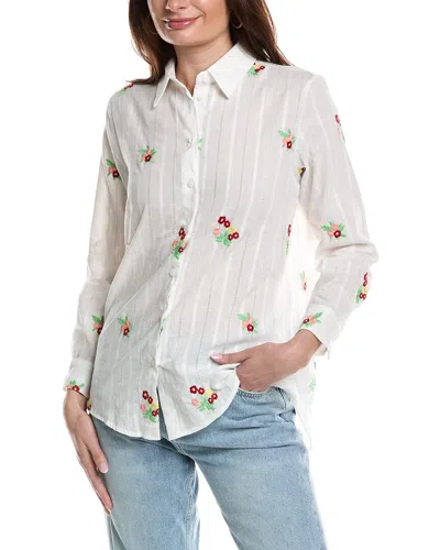 Anna Kay Embroidered Shirt In White