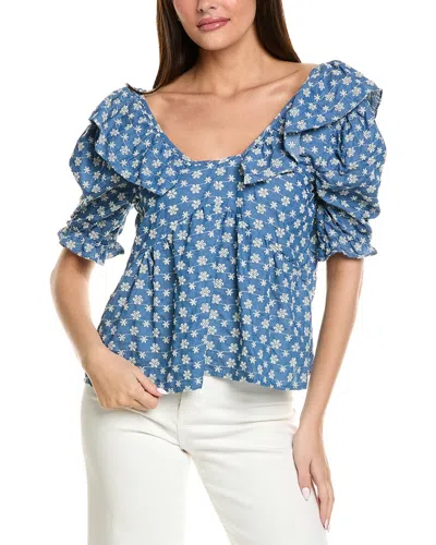 Anna Kay Esma Top In Blue