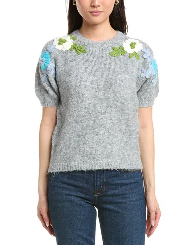 Anna Kay Faustine Cashmere-blend Sweater In Gray