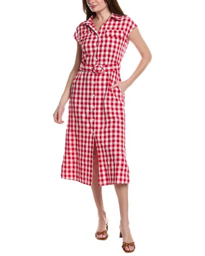 Anna Kay Gingham Shirtdress In Red