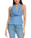 Anna Kay Halter Bowie Top In Blue