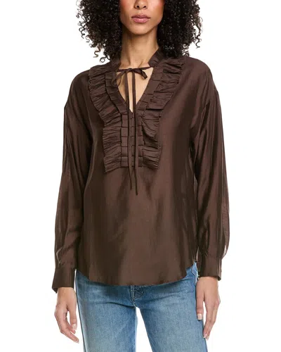 Anna Kay Ingenue Shirt In Brown