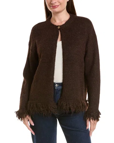 Anna Kay Ivonne Wool-blend Cardigan In Brown