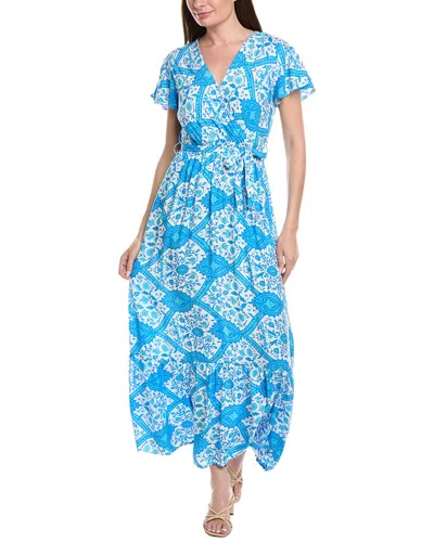 Anna Kay Joanna Wrap Maxi Dress In Blue