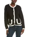 Anna Kay Jolinne Cashmere-blend Cardigan In Blue
