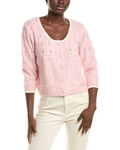 Anna Kay Jolinne Cashmere-blend Cardigan In Pink
