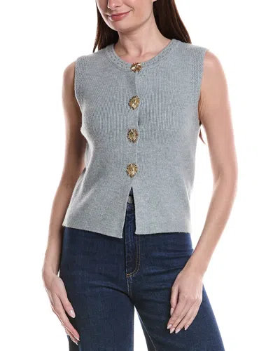 Anna Kay Kaelly Cashmere-blend Vest In Gray
