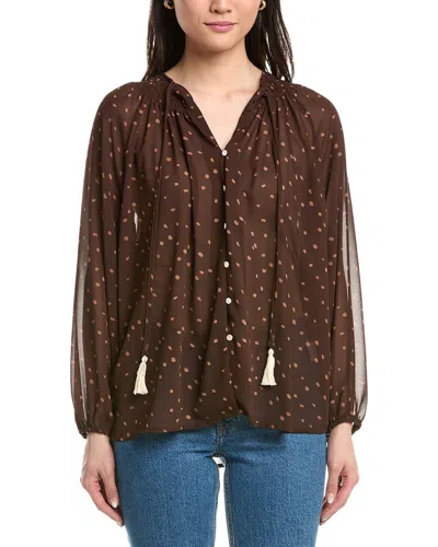 Anna Kay Kavira Dots Top In Brown